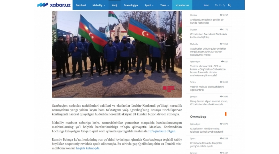 ozbekistan-metbuati-lachin-xankendi-yolunda-azerbaycanli-ekofeallarin-kechirdiyi-etiraz-aksiyasina-genish-yer-verib
