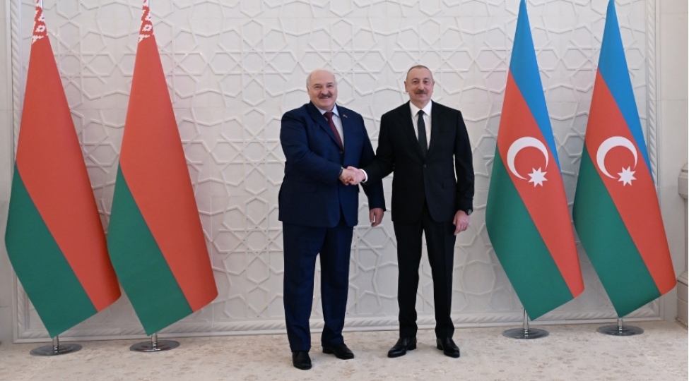 Belarus Prezidentinin rəsmi qarşılanma mərasimi olub