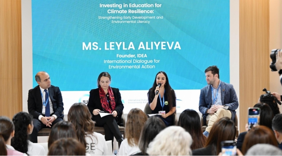 leyla-eliyeva-cop29-cherchivesinde-genclerin-etraf-muhit-savadliliginin-artirilmasina-dair-muzakirelerde-ishtirak-edib