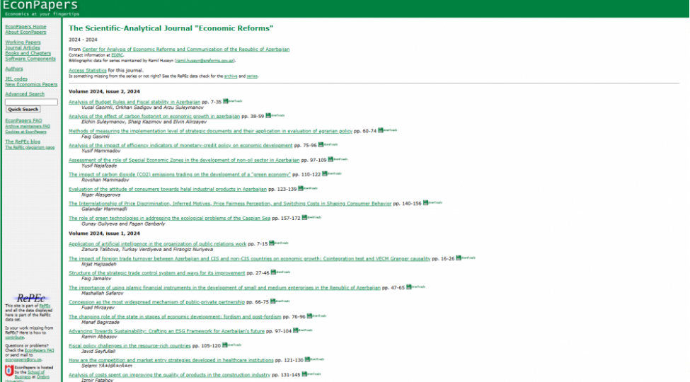 iqtisadi-islahatlar-jurnali-repec-biblioqrafik-melumat-bazasina-daxil-olub