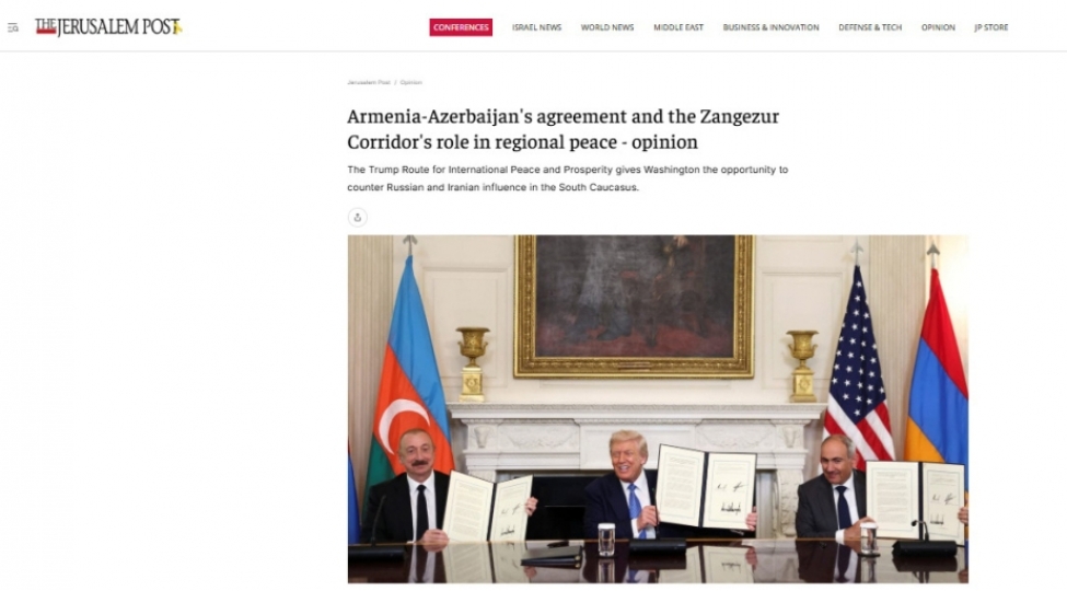 the-jerusalem-post-vashinqton-gorushunden-ve-zengezur-dehlizinden-yazib